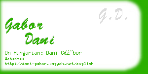 gabor dani business card